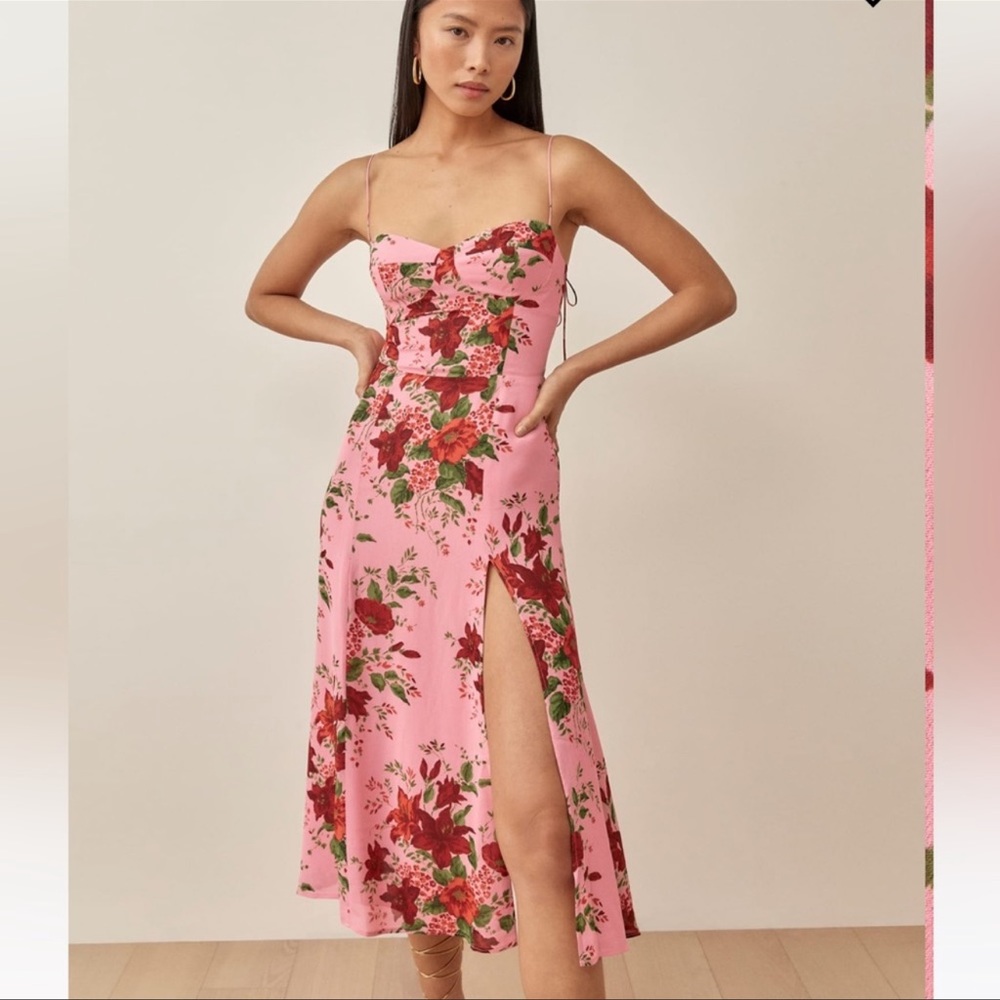 Reformation Juliette Dress in Valeria Pink